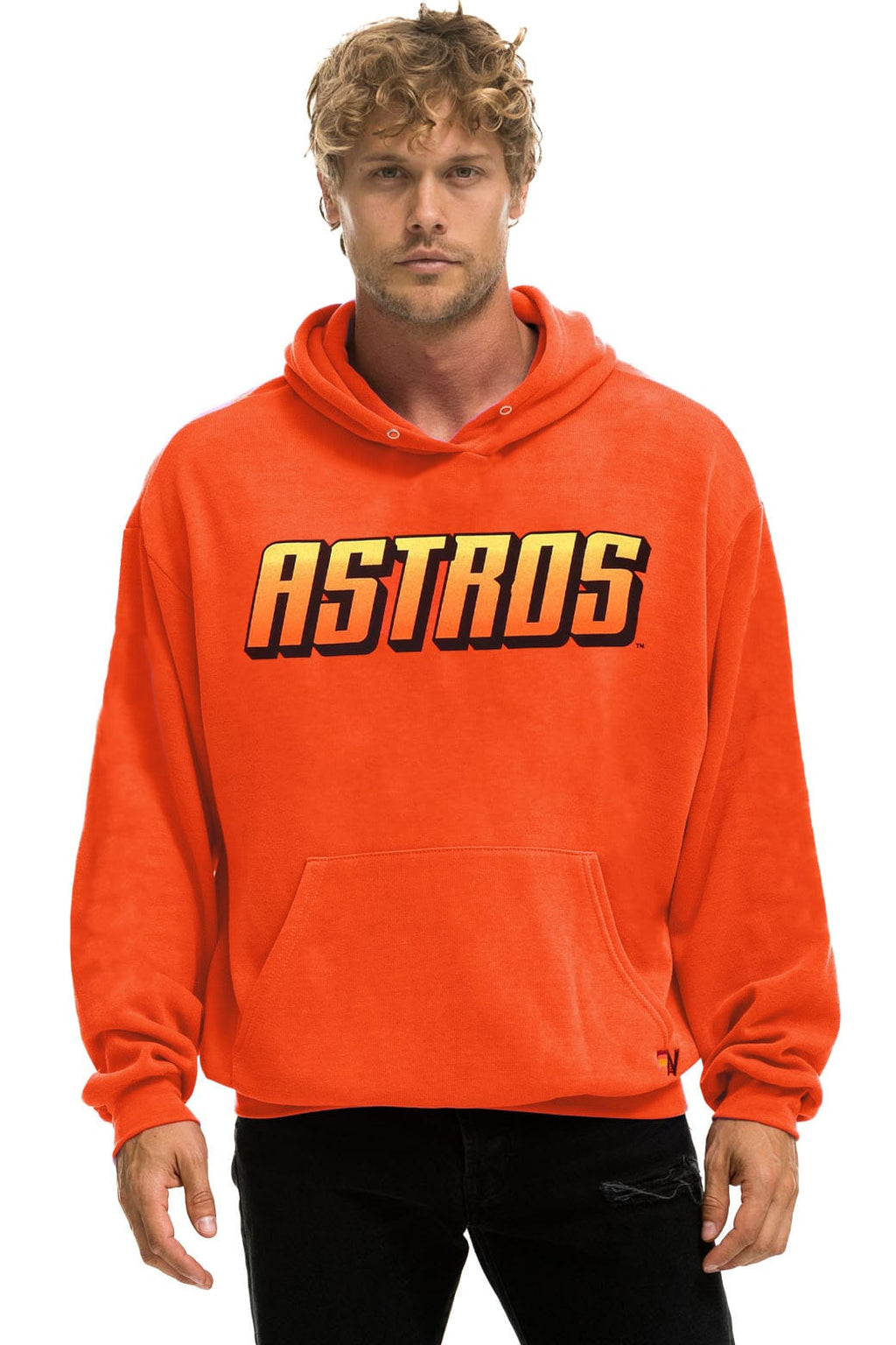 Retro HOUSTON ASTROS 2026 RELAXED PULLOVER HOODIE - ORANGE