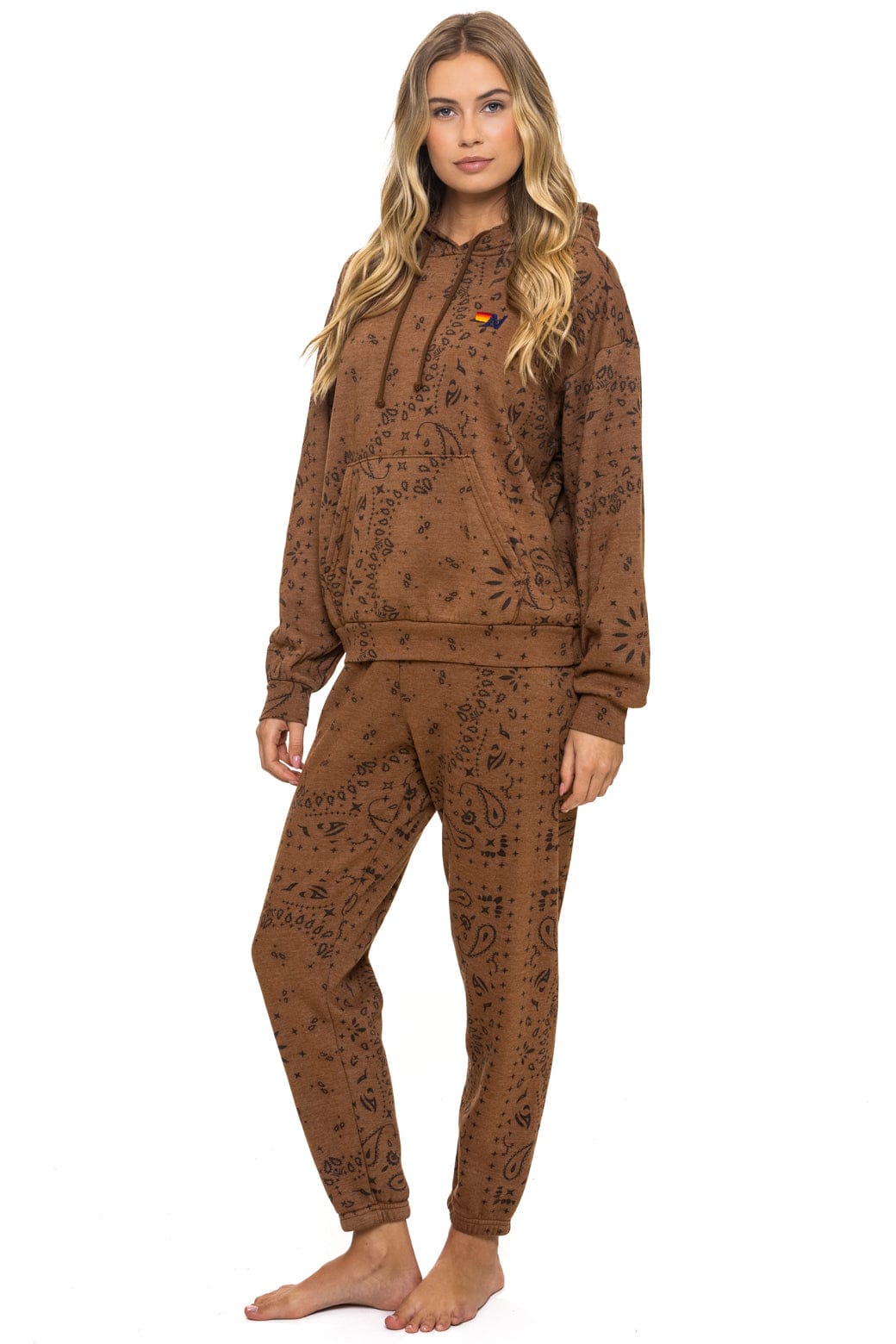 Retro BANDANA SWEATPANTS - CINNAMON