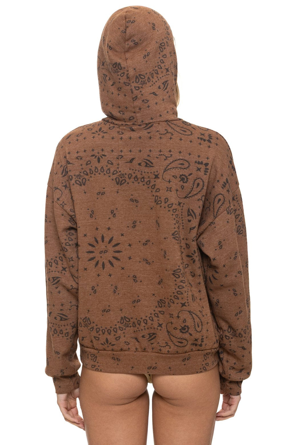 Retro BANDANA VENICE RELAXED PULLOVER HOODIE - CINNAMON