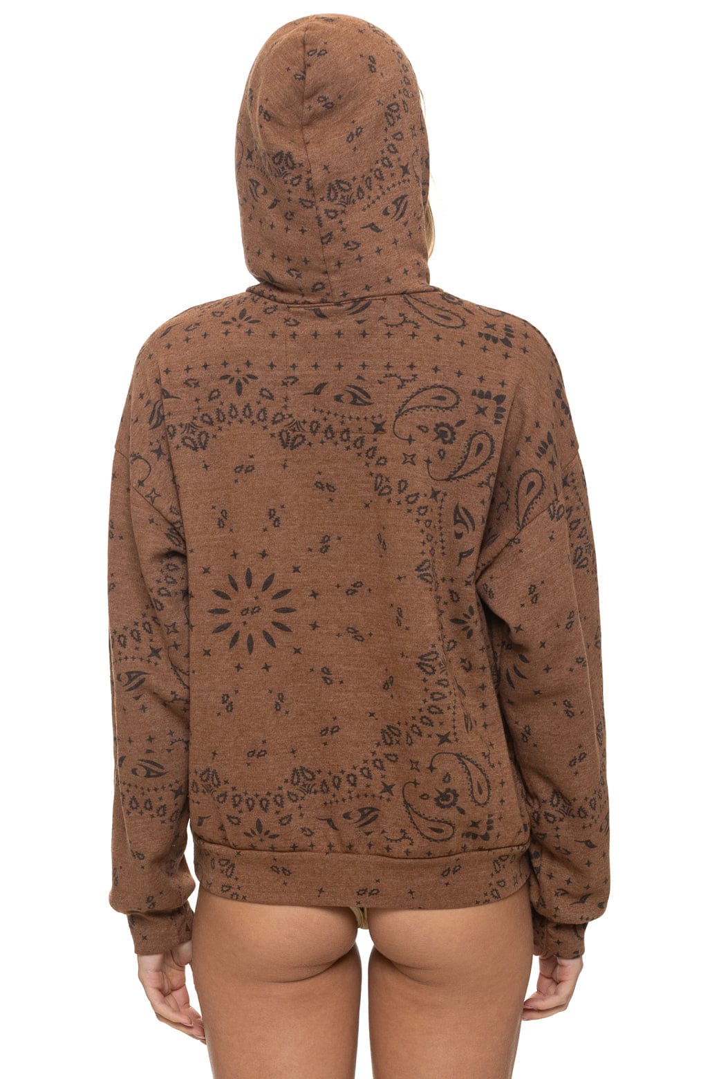 Retro BANDANA VENICE RELAXED PULLOVER HOODIE - CINNAMON