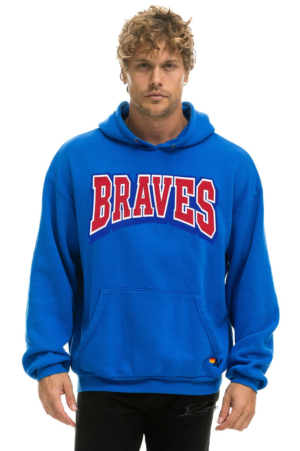 Retro ATLANTA BRAVES 2026 RELAXED PULLOVER HOODIE - ADVENTURE BLUE