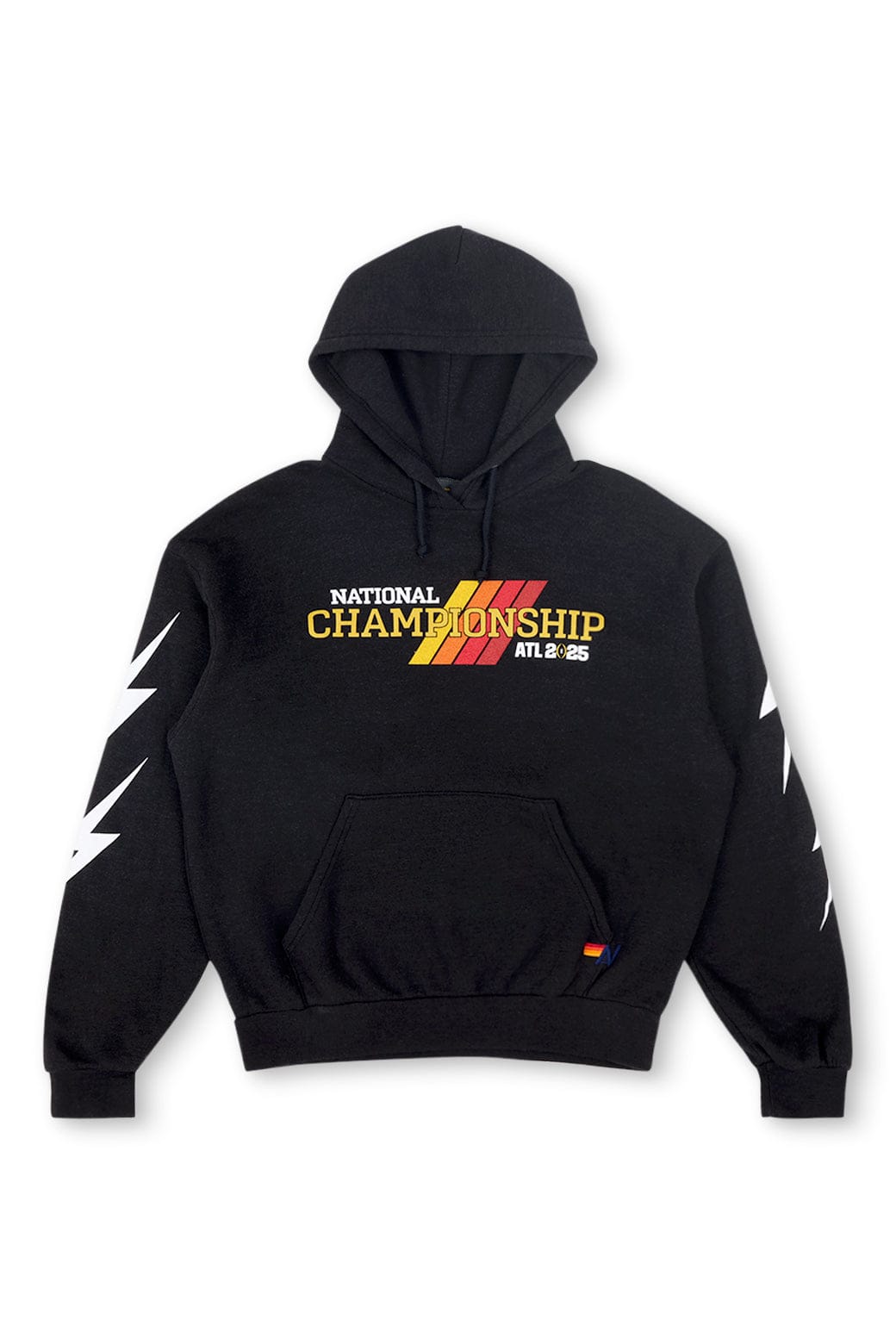 Retro CFP NATIONAL CHAMPIONSHIP 2025 UNISEX RELAXED PULLOVER HOODIE - BLACK