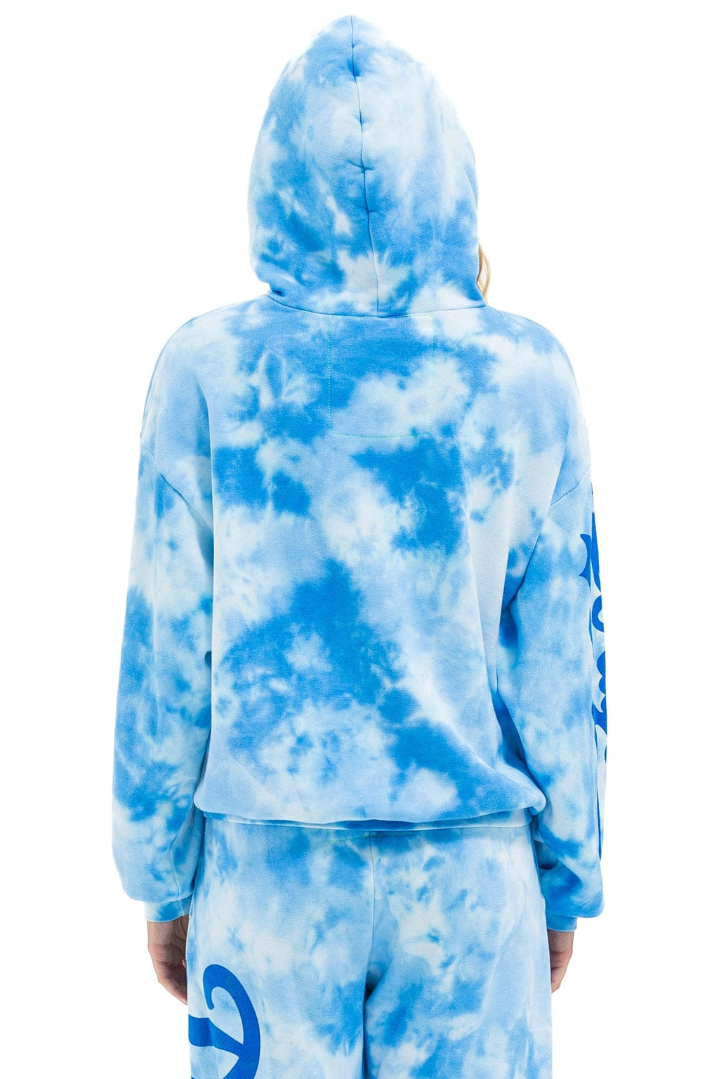 Retro LOS ANGELES DODGERS HAND DYED RELAXED PULLOVER HOODIE - TIE DYE BLUE