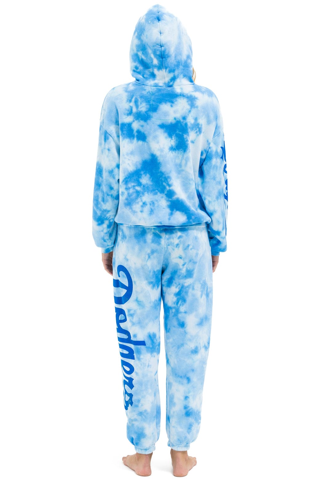 Retro LOS ANGELES DODGERS HAND DYED SWEATPANTS - TIE DYE BLUE