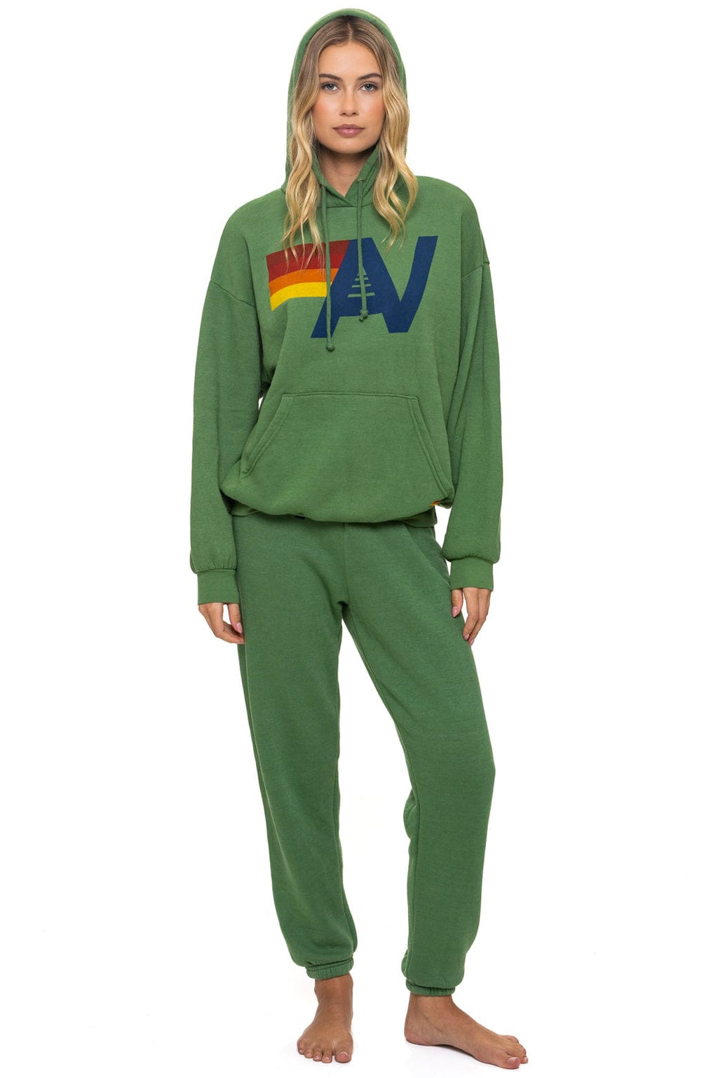Retro LOGO PULLOVER RELAXED HOODIE - PALM