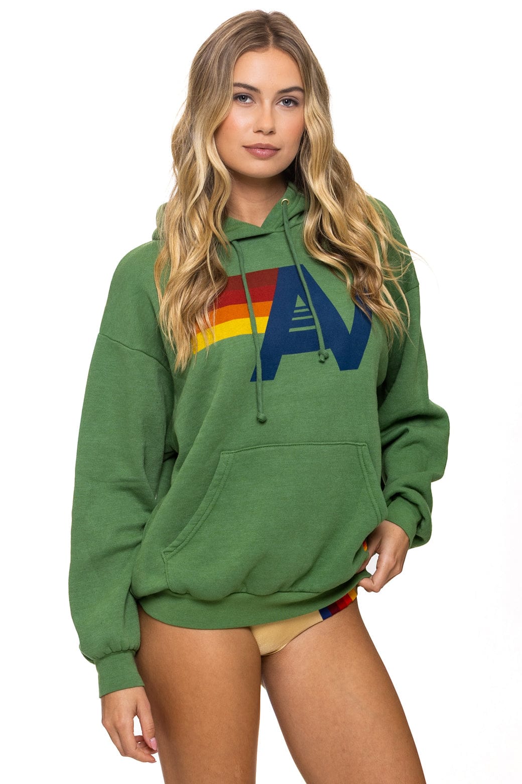 Retro LOGO PULLOVER RELAXED HOODIE - PALM