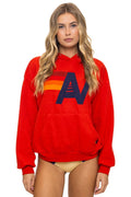 Retro LOGO PULLOVER RELAXED HOODIE - RED
