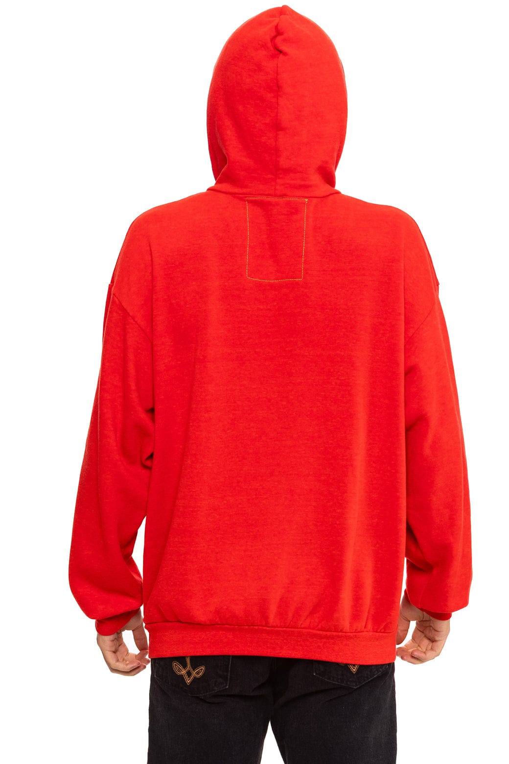 Retro LOGO PULLOVER RELAXED HOODIE - RED