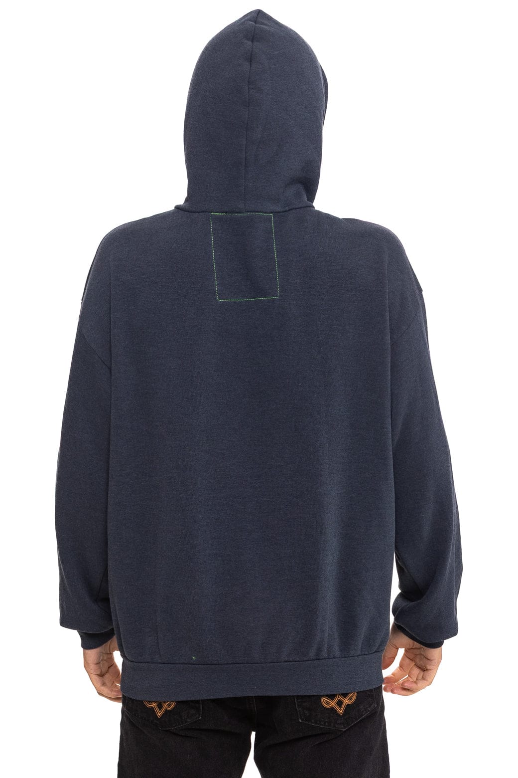 Retro MOUNTAIN STITCH CHEVRON PULLOVER HOODIE RELAXED - CHARCOAL