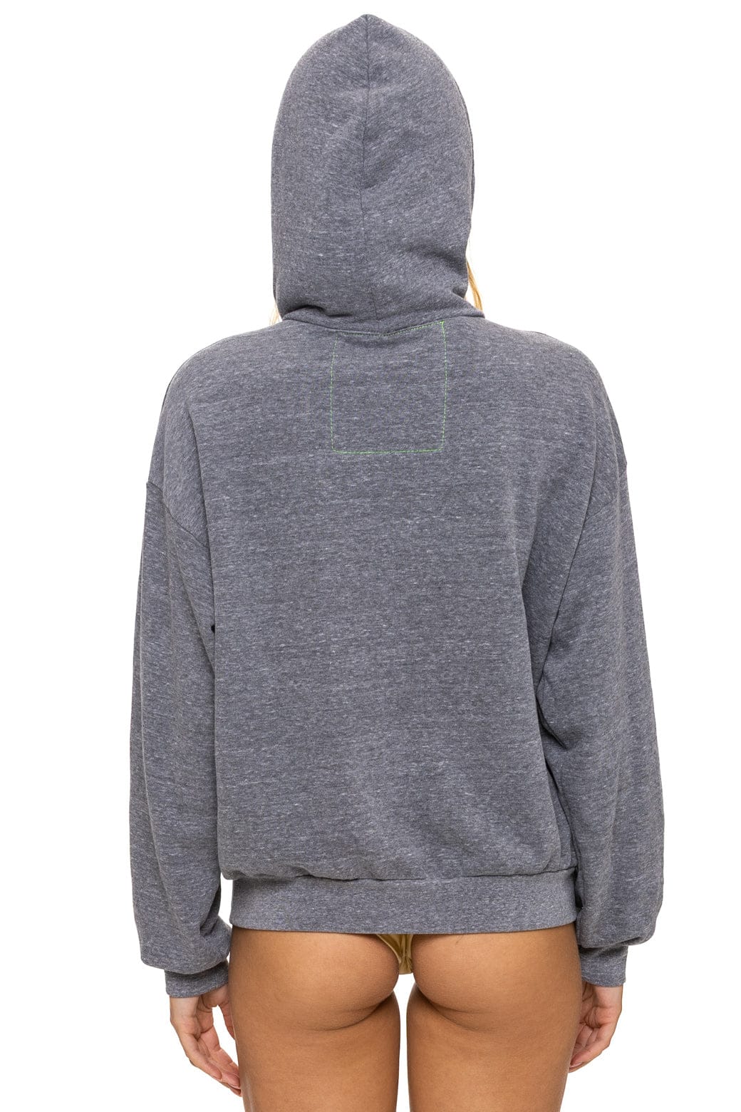 Retro MOUNTAIN STITCH CHEVRON PULLOVER HOODIE RELAXED - HEATHER GREY