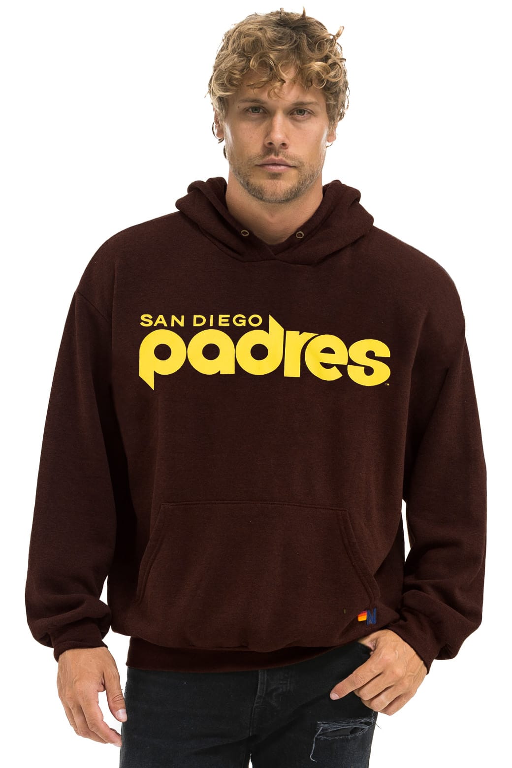 Retro SAN DIEGO PADRES 2026 RELAXED PULLOVER HOODIE - BROWN