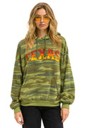 Retro UNIVERSITY OF TEXAS PULLOVER HOODIE RELAXED - CAMO