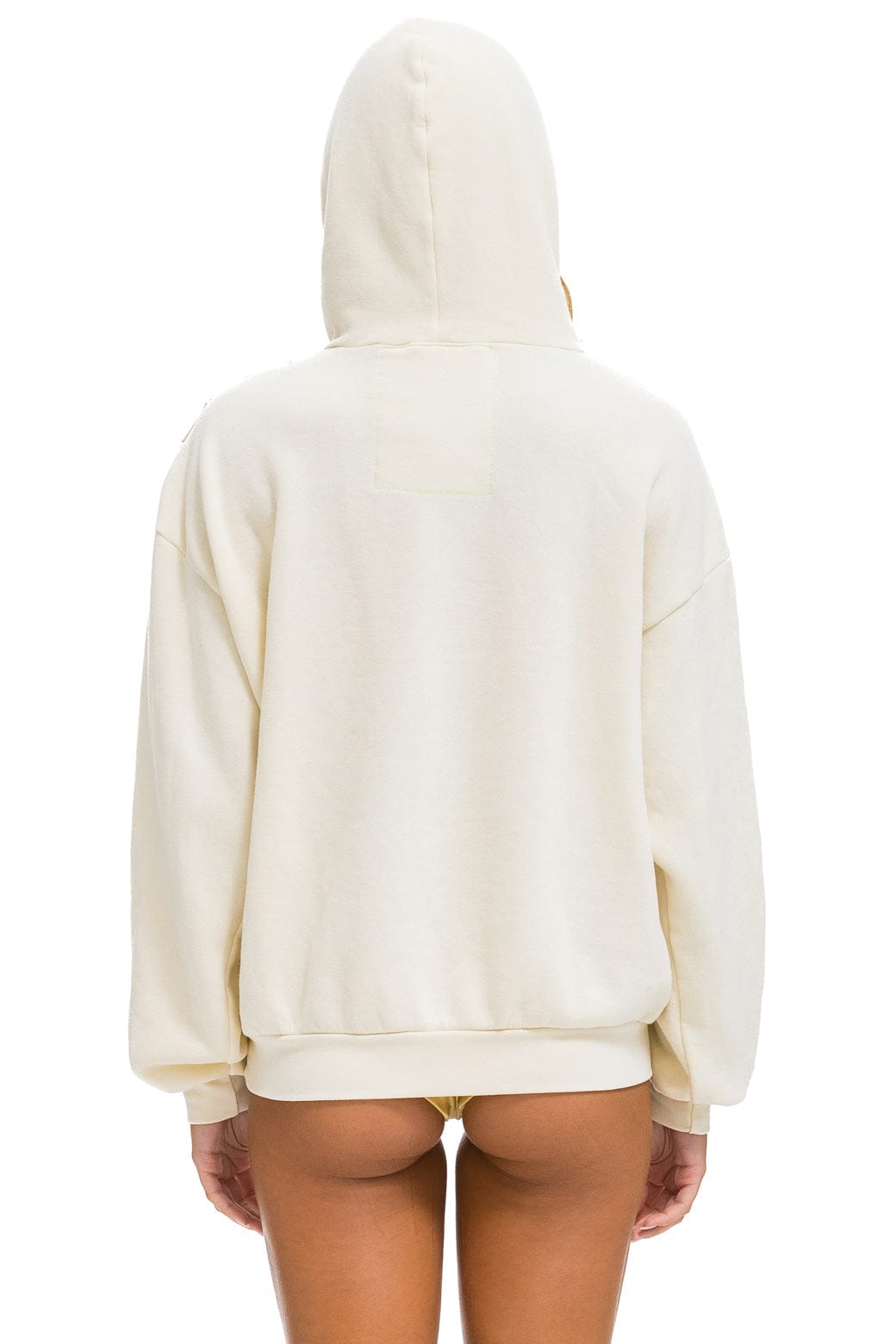 Retro WAVE STRIPE 4 PULLOVER HOODIE RELAXED - VINTAGE WHITE VINTAGE WHITE