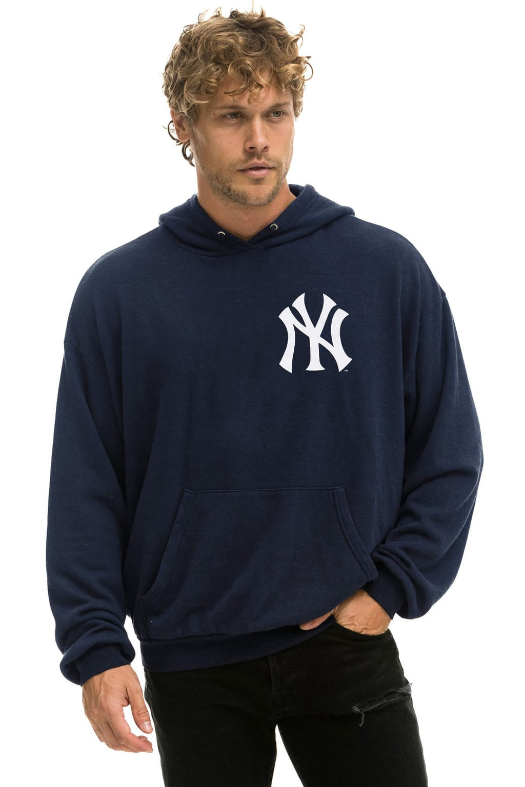 Retro NEW YORK YANKEES 2026 RELAXED PULLOVER HOODIE - NAVY