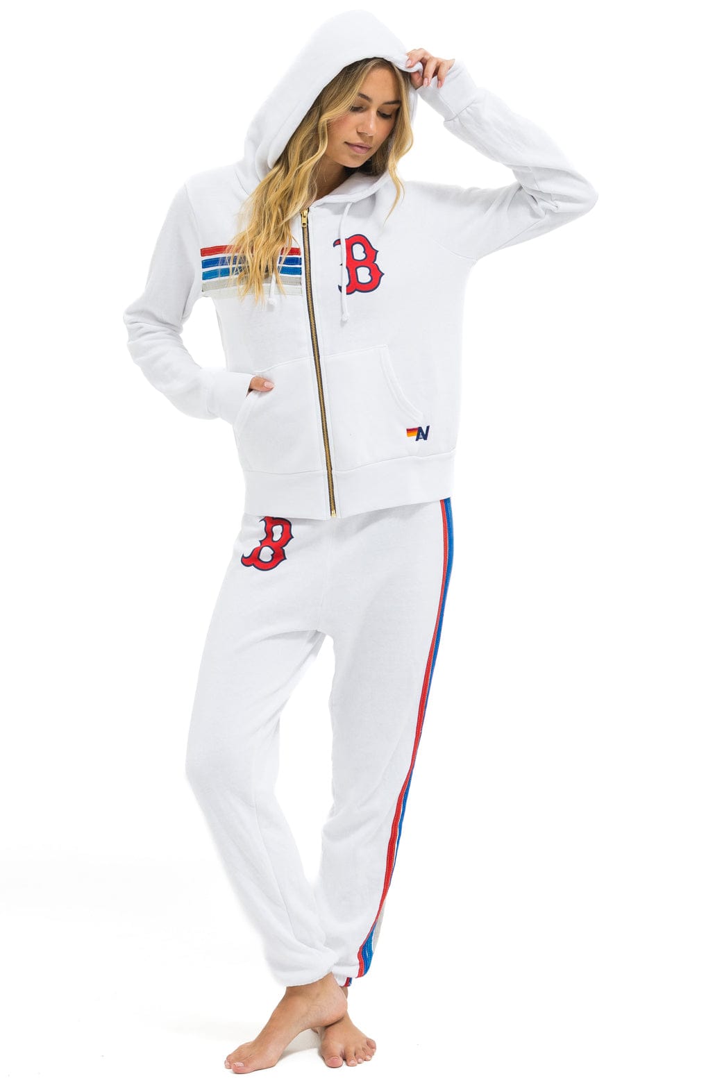 Retro BOSTON RED SOX 5 STRIPE SWEATPANTS - WHITE USA