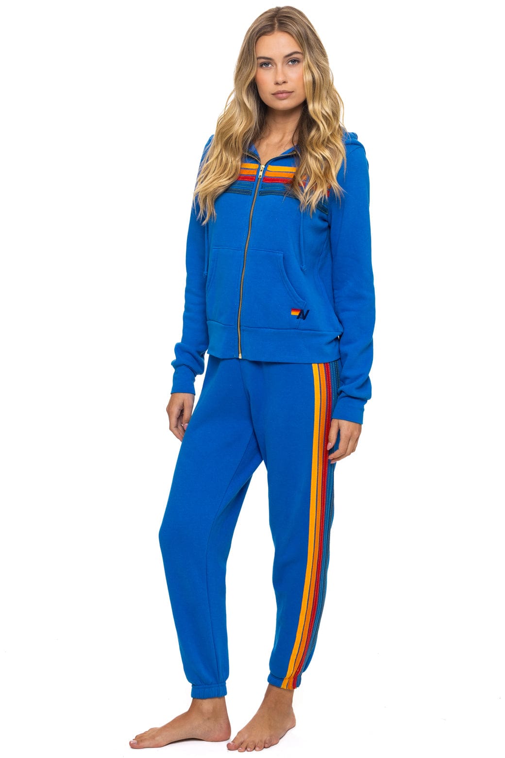 Retro 5 STRIPE HOODIE - ADVENTURE BLUE