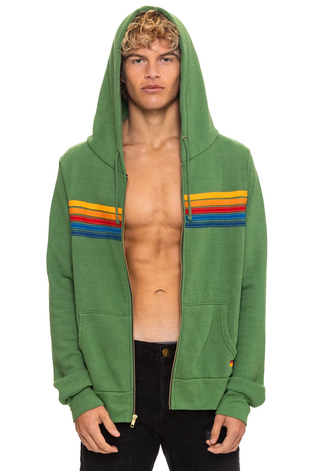 Retro 5 STRIPE HOODIE - PALM
