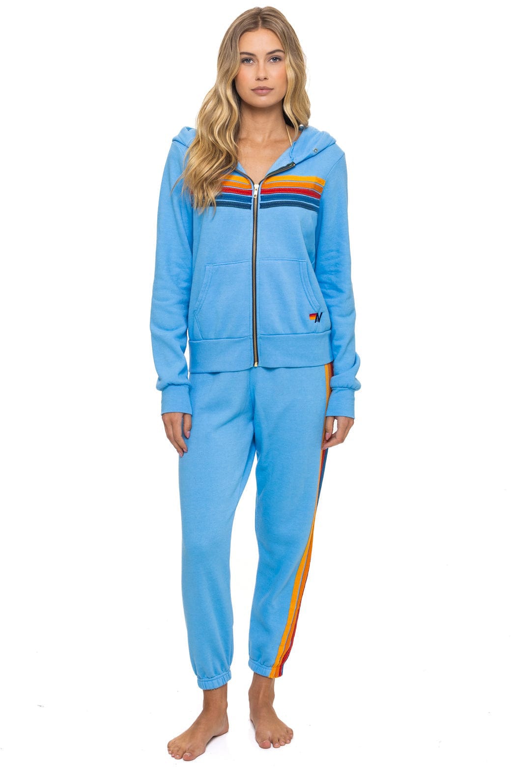 Retro 5 STRIPE HOODIE - SKY