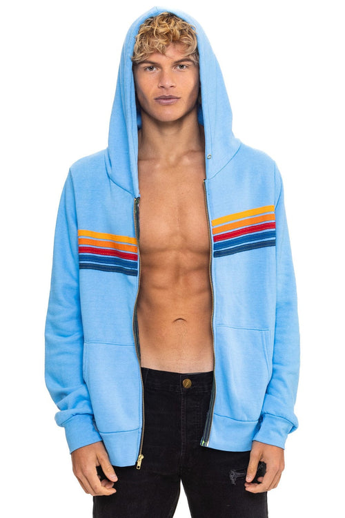 Retro 5 STRIPE HOODIE - SKY