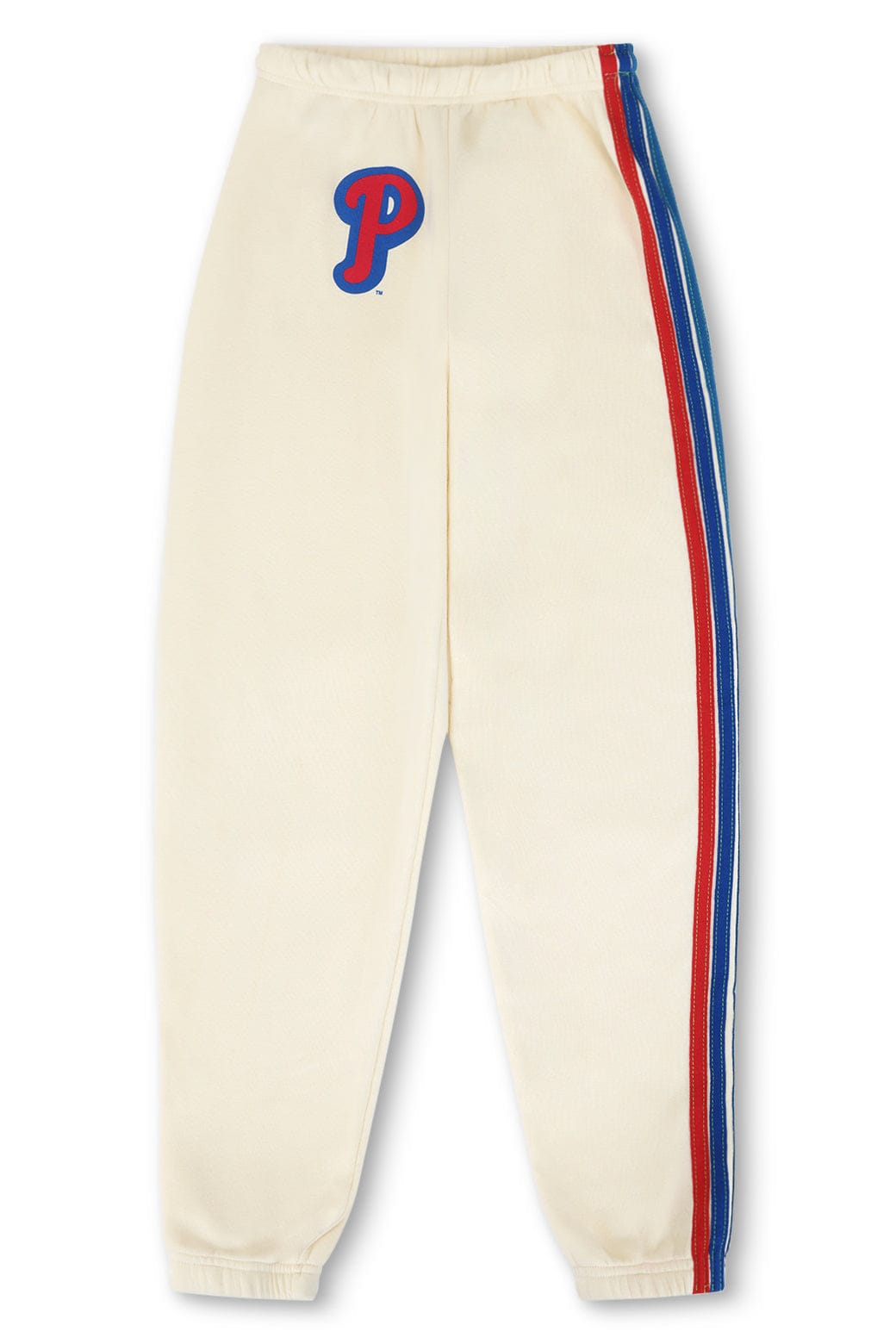 Retro PHILLIES 5 STRIPE SWEATPANTS - VINTAGE WHITE USA