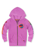 Retro KIDS AVIATOR NATION VENICE ZIP HOODIE - NEON PURPLE