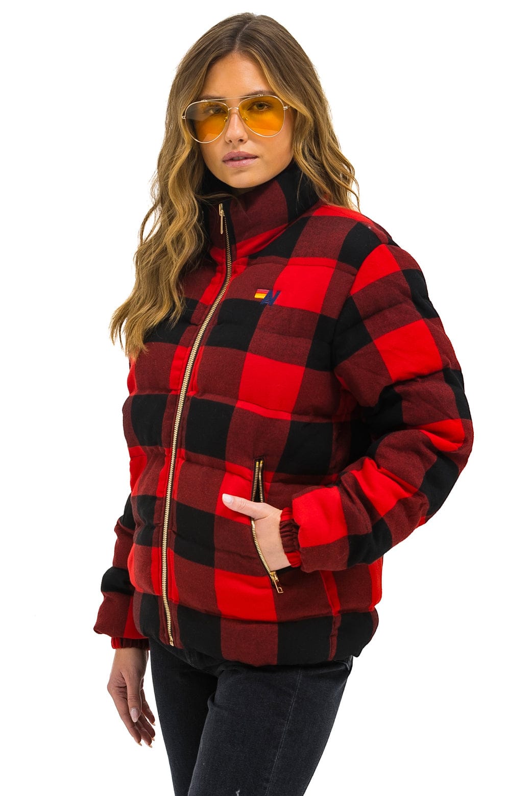 Retro UNISEX PLAID TRAVELER JACKET - BUFFALO PLAID