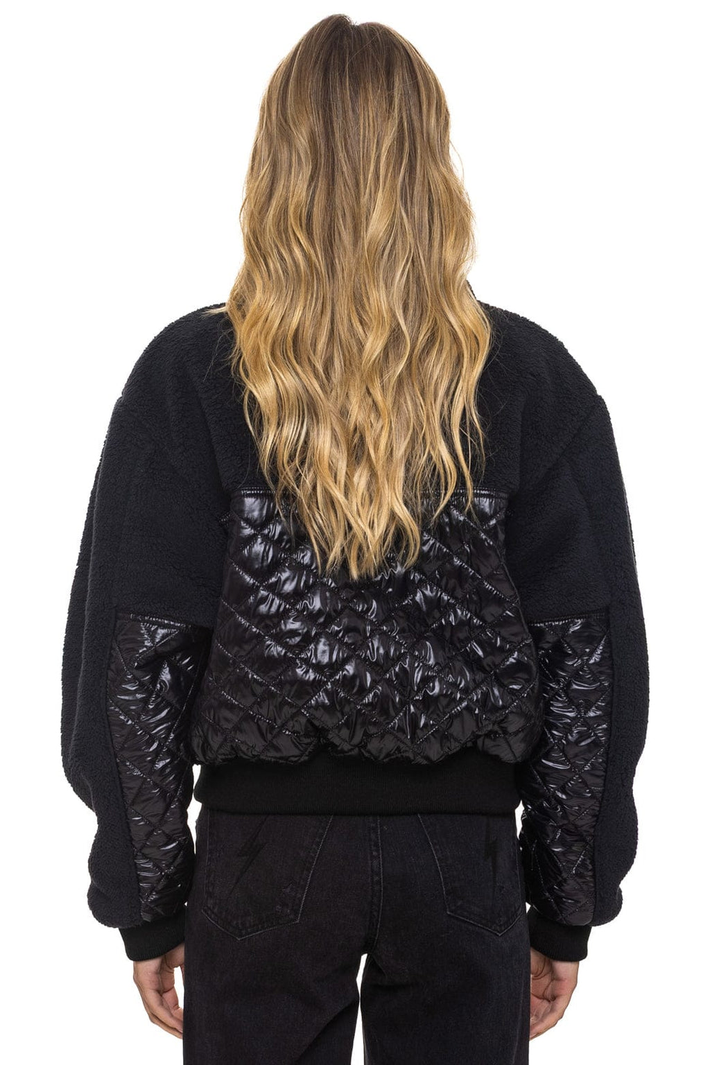 Retro TEDDY FULL ZIP JACKET - BLACK