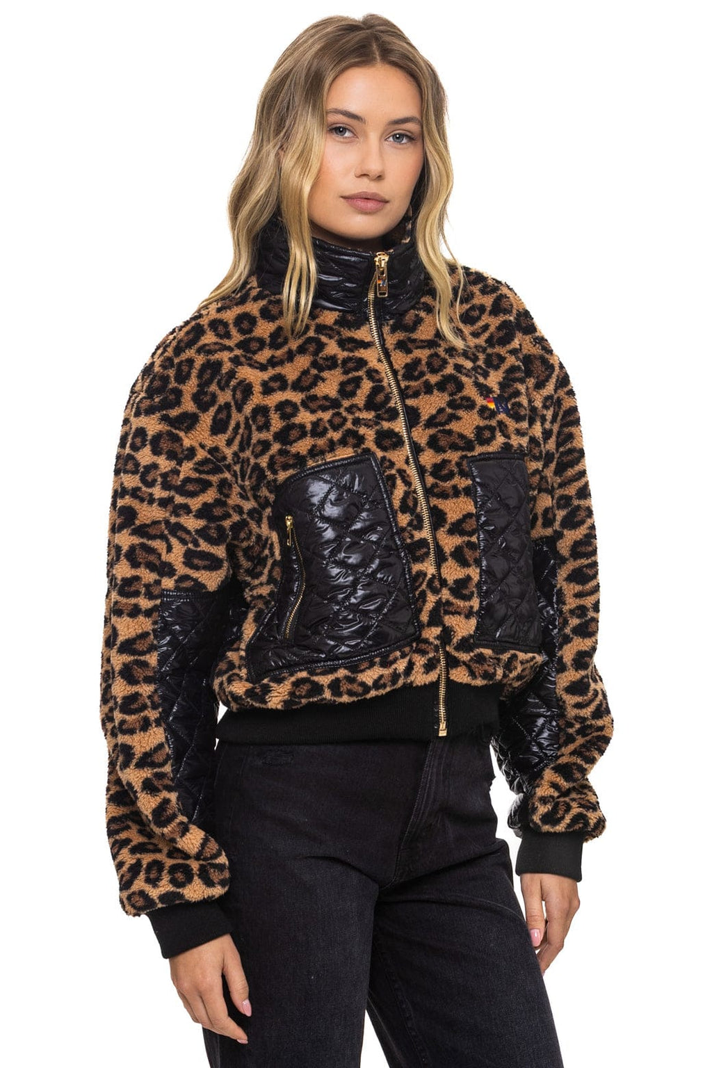 Retro TEDDY FULL ZIP JACKET - CHEETAH