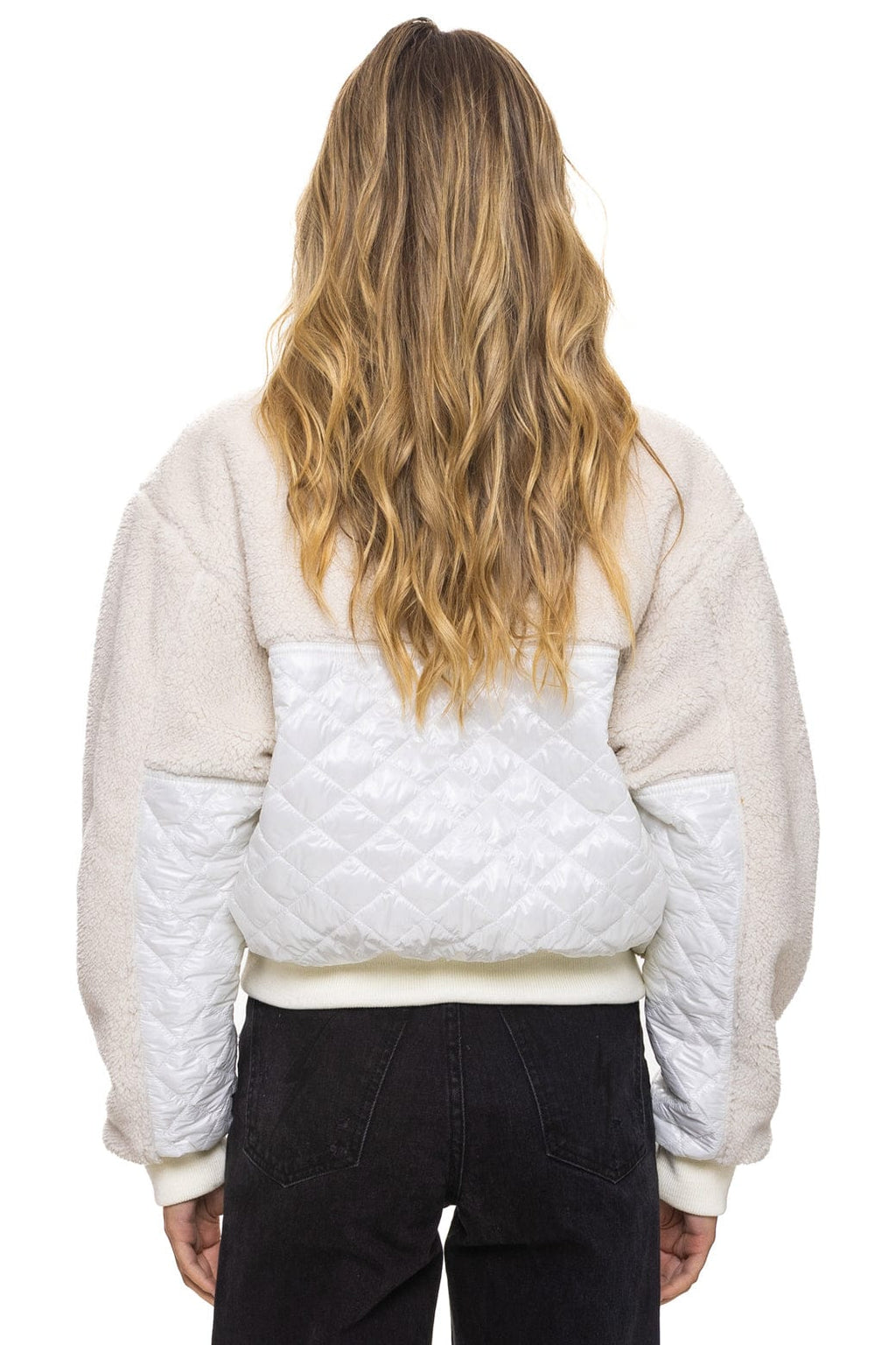 Retro TEDDY FULL ZIP JACKET - VINTAGE WHITE