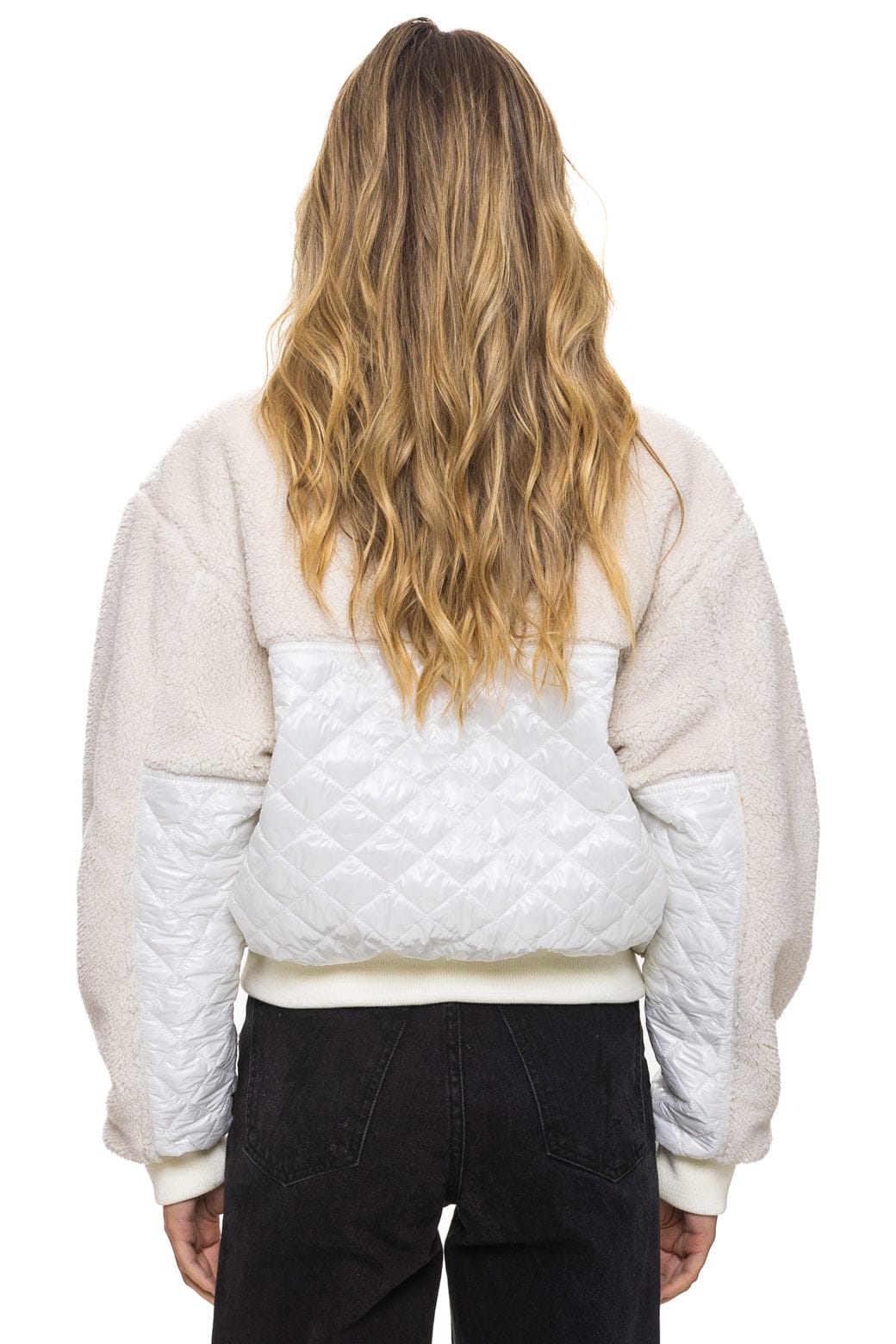 Retro TEDDY FULL ZIP JACKET - VINTAGE WHITE