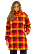 Retro PLAID UNISEX LONG TREKKER JACKET - SURFY PLAID