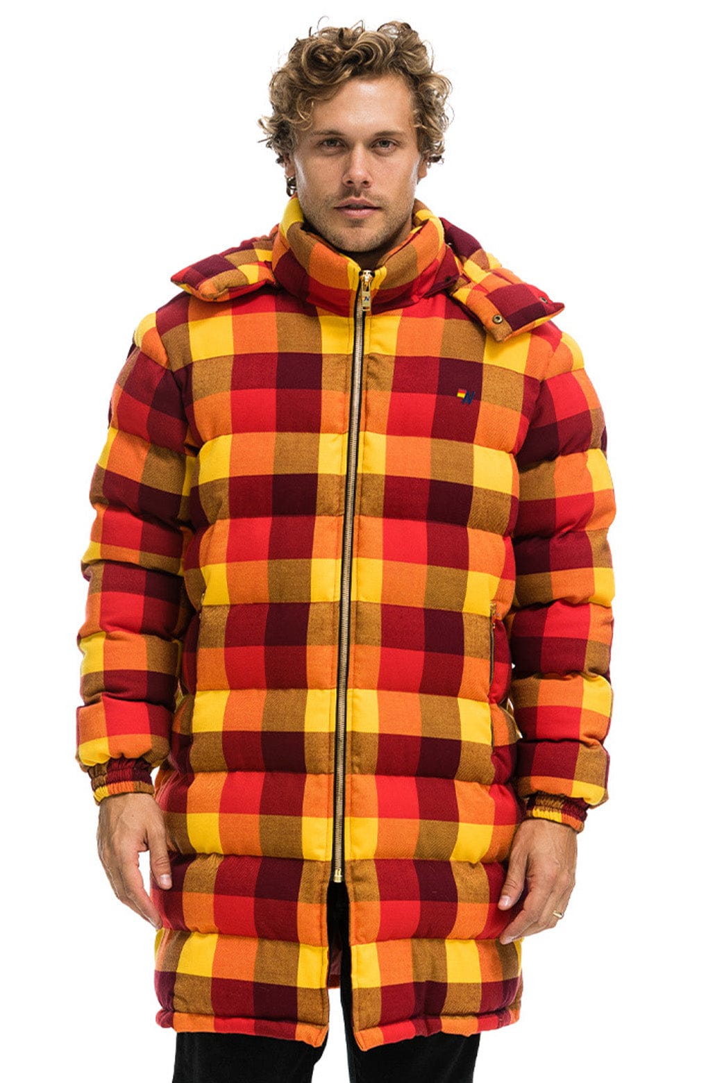 Retro PLAID UNISEX LONG TREKKER JACKET - SURFY PLAID