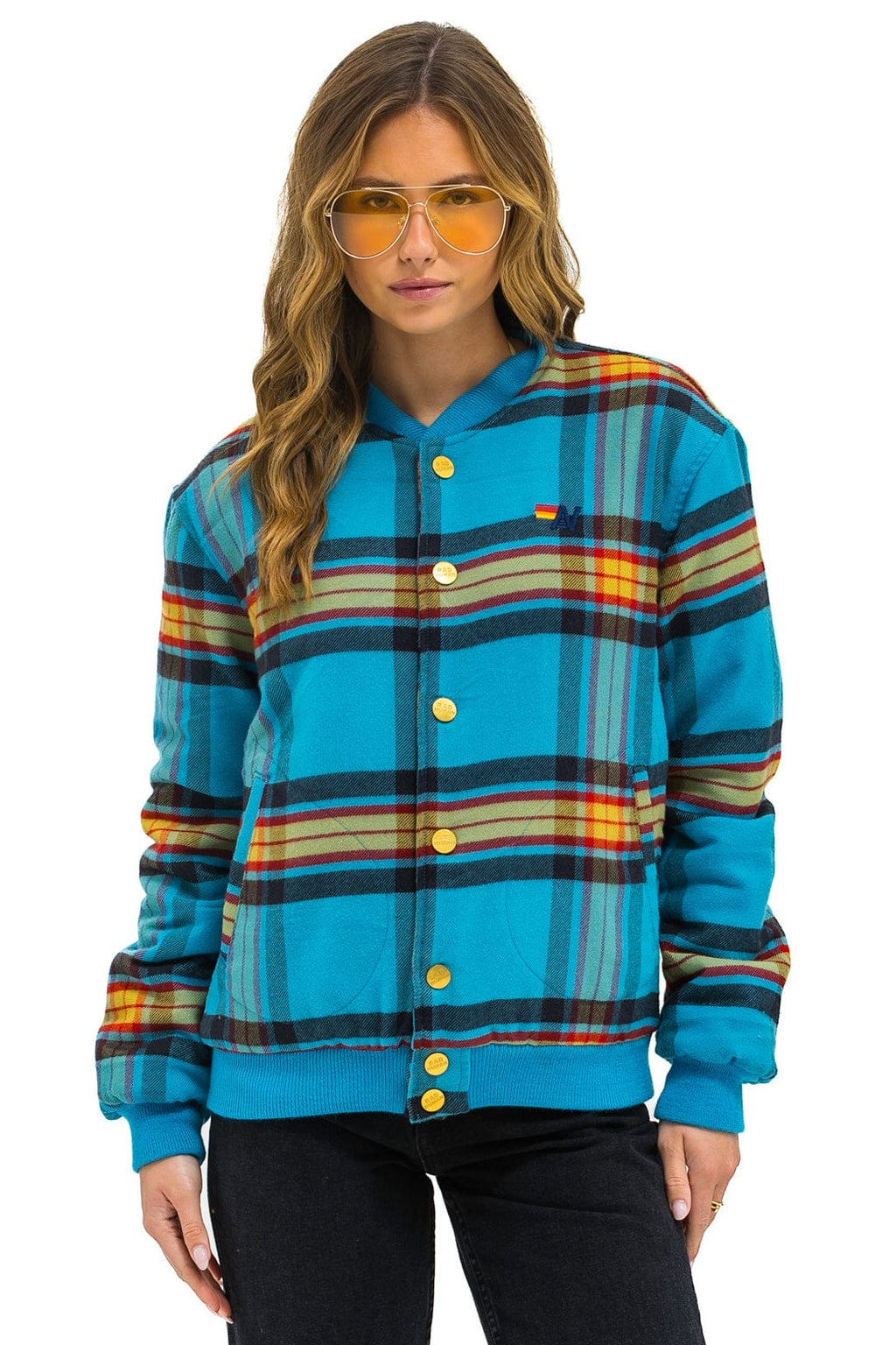 Retro PLAID UNISEX VARSITY JACKET - JACKSON PLAID