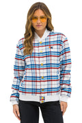 Retro PLAID UNISEX VARSITY JACKET - MONTAUK PLAID