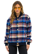 Retro PLAID UNISEX VARSITY JACKET - PATRIOT PLAID
