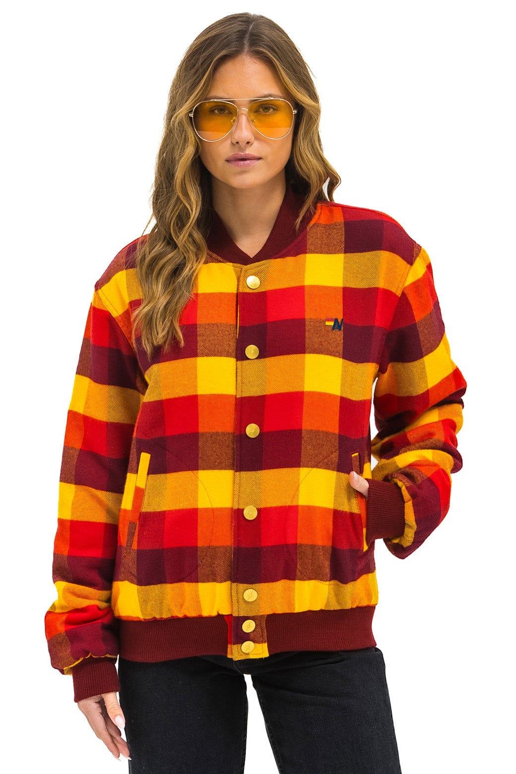 Retro PLAID UNISEX VARSITY JACKET - SURFY PLAID