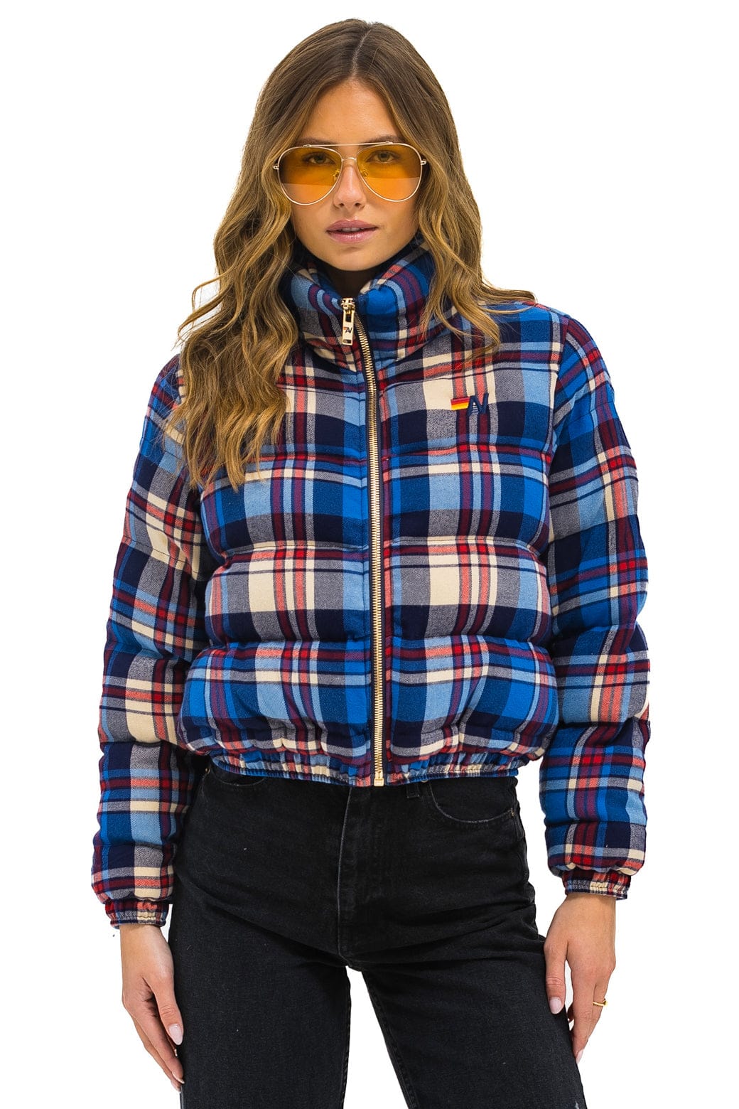 Retro APRES PLAID PUFFER JACKET - PATRIOT PLAID