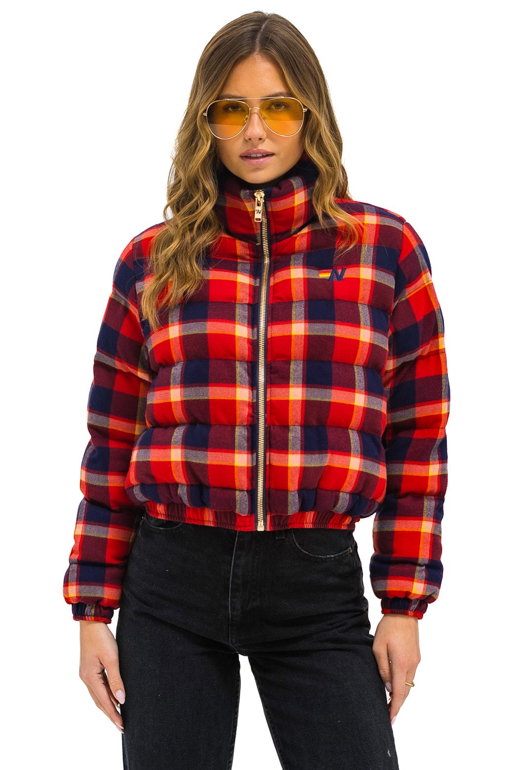 Retro APRES PLAID PUFFER JACKET - RUGBY PLAID