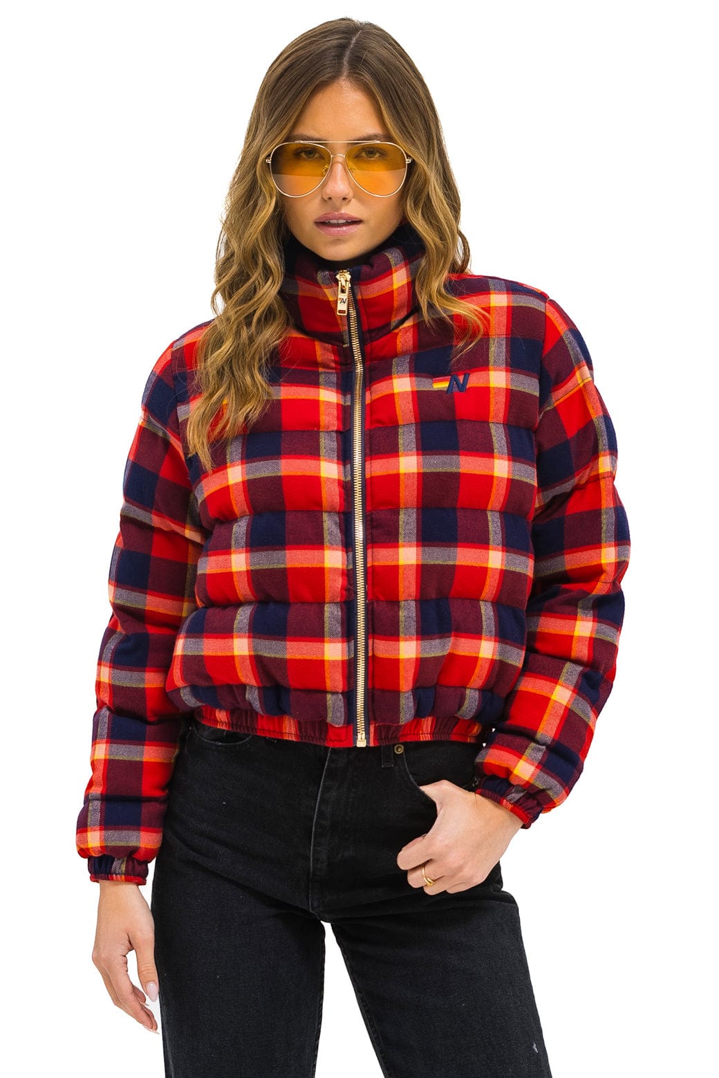 Retro APRES PLAID PUFFER JACKET - RUGBY PLAID