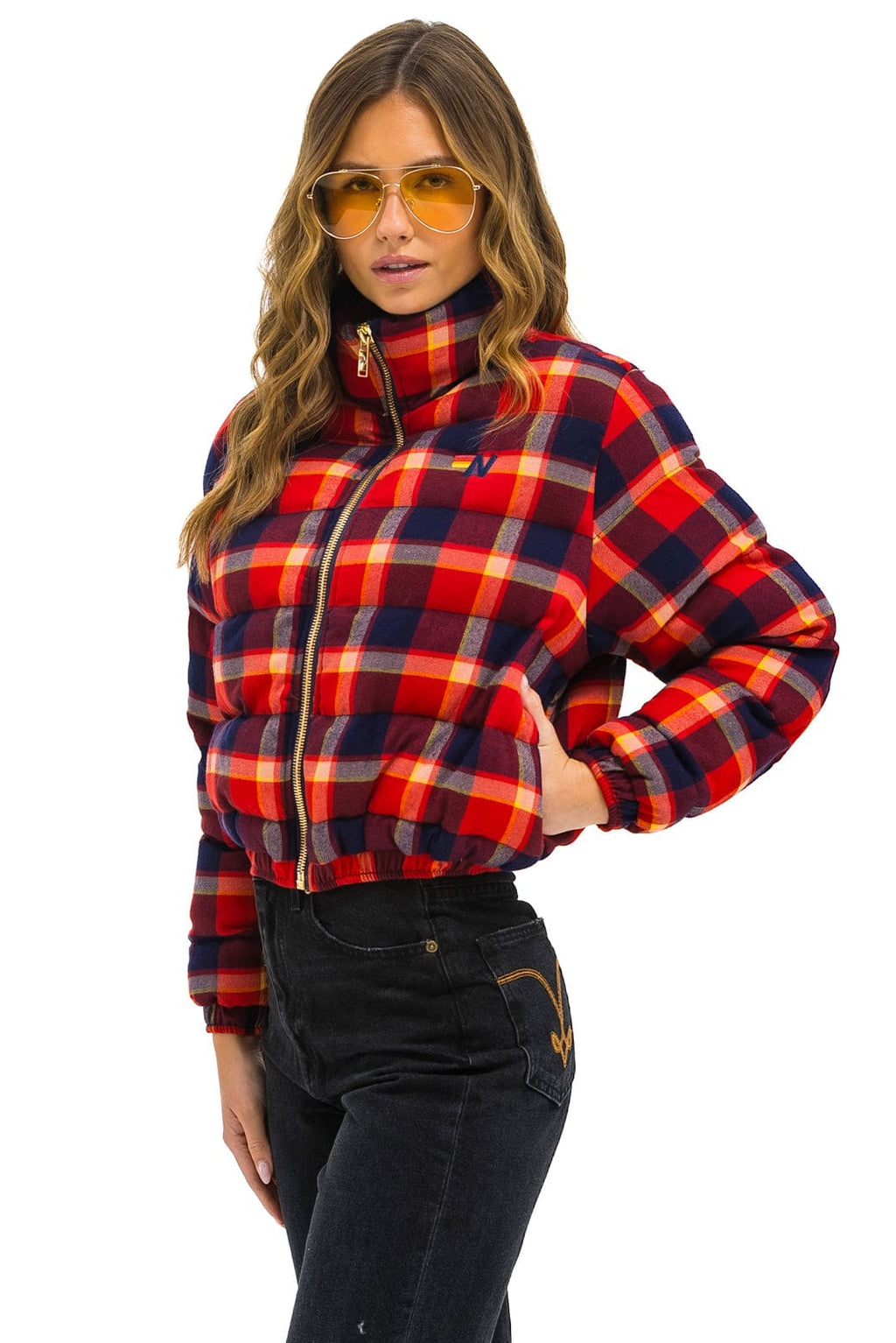 Retro APRES PLAID PUFFER JACKET - RUGBY PLAID