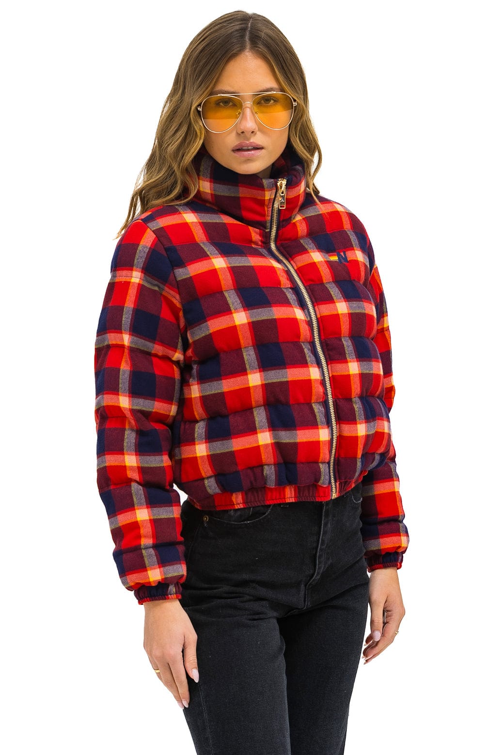 Retro APRES PLAID PUFFER JACKET - RUGBY PLAID