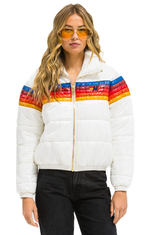 Retro 5 STRIPE APRES JACKET - GLOSSY WHITE