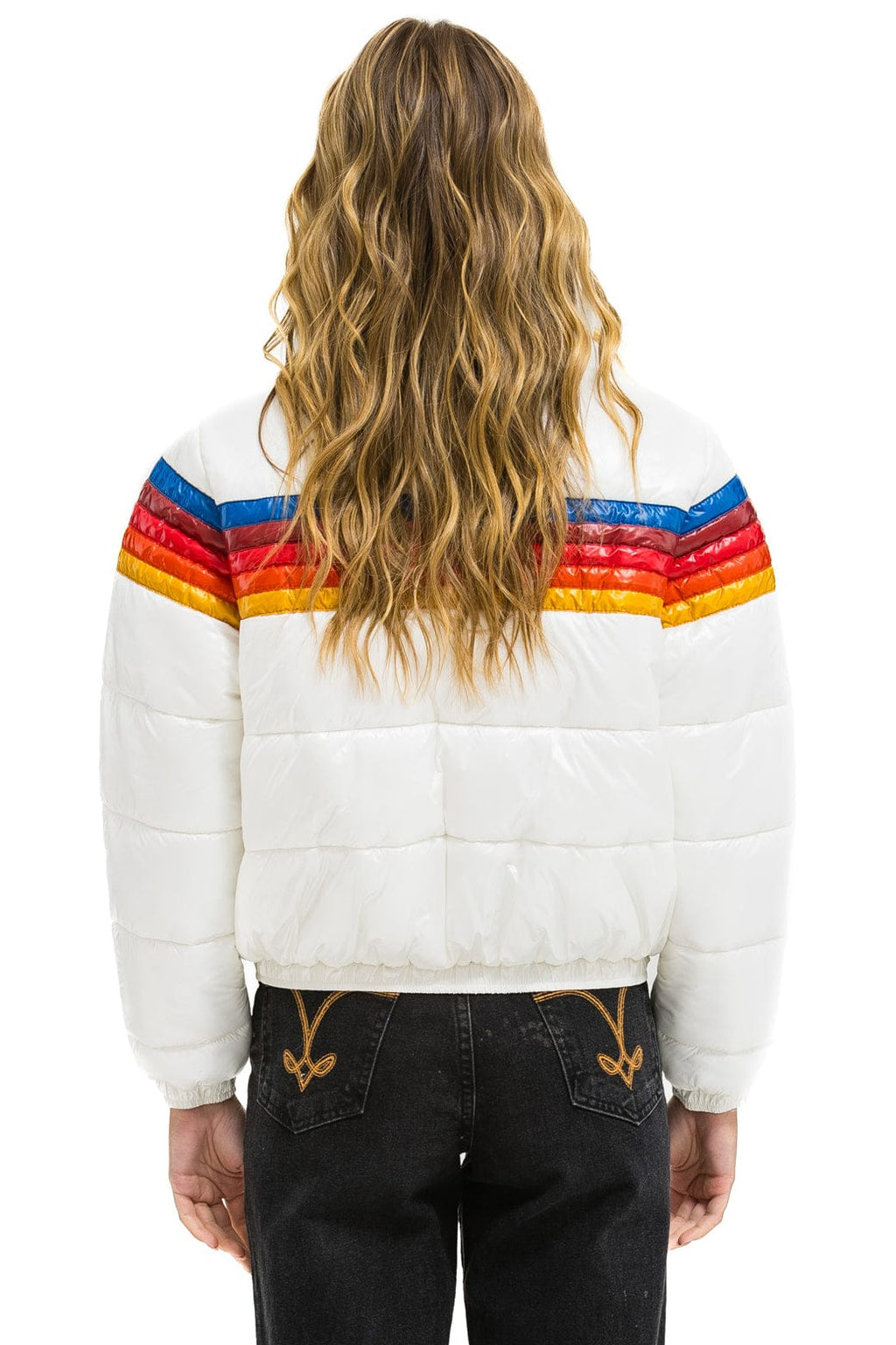 Retro 5 STRIPE APRES JACKET - GLOSSY WHITE