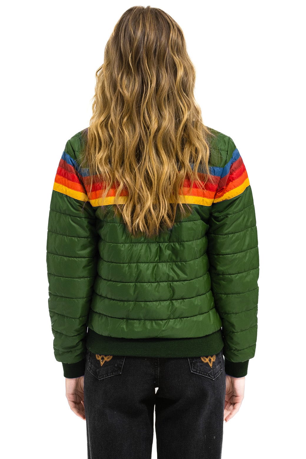 Retro 5 STRIPE JACKET - GARDEN GREEN