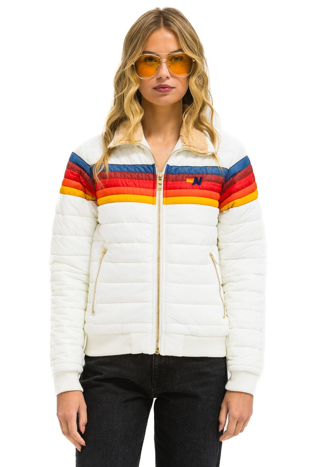 Retro 5 STRIPE JACKET - WHITE