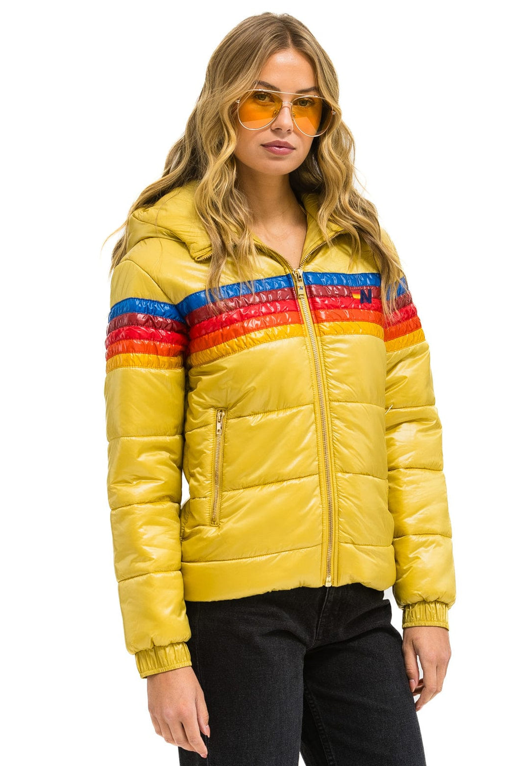 Retro 5 STRIPE TREKKER JACKET - GLOSSY KHAKI