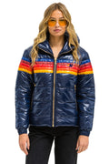 Retro 5 STRIPE TREKKER JACKET - GLOSSY NAVY
