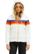 Retro 5 STRIPE TREKKER JACKET - GLOSSY WHITE