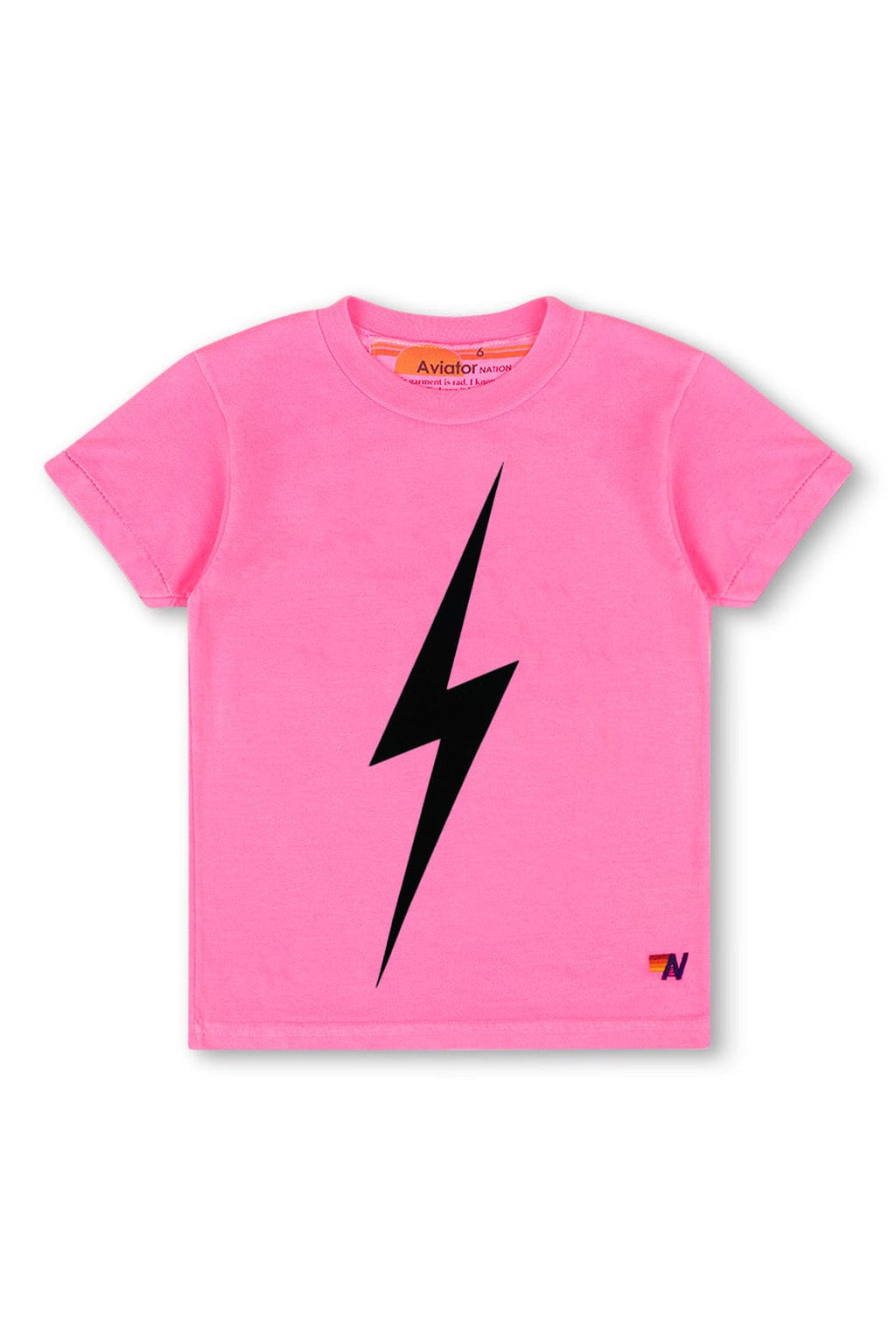 Retro KIDS BOLT TEE - NEON PINK