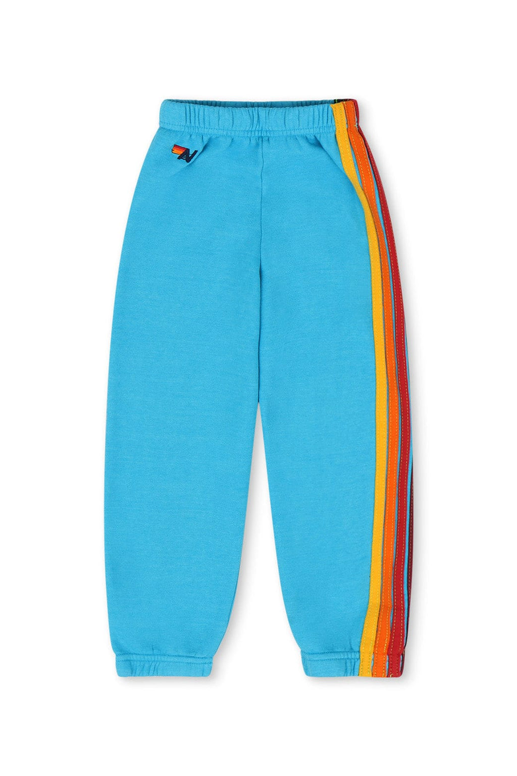 Retro KIDS 5 STRIPE SWEATPANTS - NEON BLUE